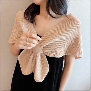 3981 크로스 케이프 가디건 니트 가디건 레이어드 볼레로 망토 어깨 페이크 숄 여성 머플러 따뜻한 케이프