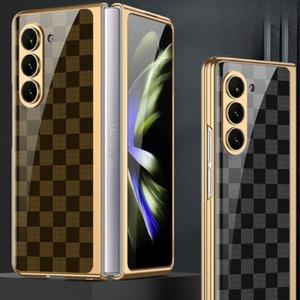 갤럭시 폴드5 케이스 골드 대리석 패턴 케이크 Z폴드5