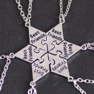 6인 우정목걸이 퍼즐 목걸이 여친 친구 레터링 펜던트 졸업 선물