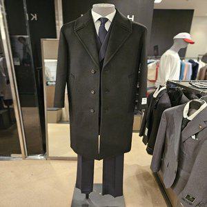 [킨록바이킨록앤더슨](신세계 사우스시티)블랙 울 캐시미어 오버핏 롱코트(KKCGO11S0M7)