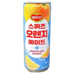 [롯데칠성음료] 델몬트 스퀴즈 오렌지 에이드 240ml x 60캔