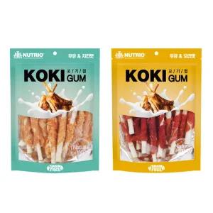 꼬기껌 우유 치킨맛,오리맛 스틱 18p 8봉/강아지간식