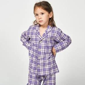 [하프클럽/알콩단잠]여아잠옷 루이체크 면100% 기모 주니어잠옷세트 초등파자마 어린이선물 추천