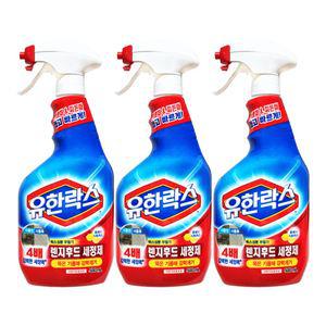 유한락스 기름때 찌든때 강력제거 렌지후드 세정제 500mL x 3개