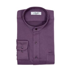 겨울 남자 차이나 카라 남방 셔츠 남성 라운드 넥 보라색 샤츠 D차이나-3029w