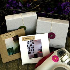 미니 20매 포토박스 홀더 사진대지 인스탁스 화이트 크라프트 미니용 봉투 프레임 폴라로이드 미니앨범 무