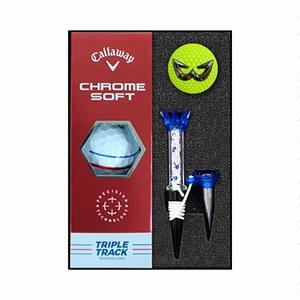 캘러웨이 크롬소프트 트리플트랙 화이트 3구 & 화이트볼 볼마커 세트