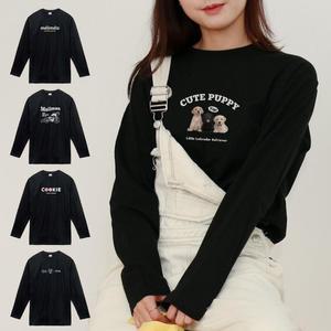 [험블스튜디오] 기본 검정색 면 롱 오버핏 긴팔티