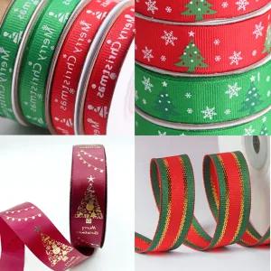 포장 리본 끈 크리스마스 선물 트리 장식 꽃집 빵끈 10mm 25mm 구츄리 공예 공단