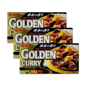 S&B 에스비 골든카레 198g X 3개 매운맛 고형카레 일본