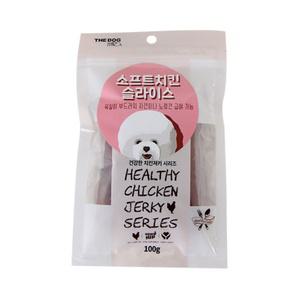 더독 소프트 치킨 슬라이스 100g 애견간식 캣츠앤독스