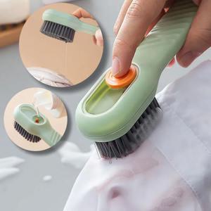 원터치 자동 세제 펌프형 핸디 브러시 다용도 청소솔 운동화 빨래 솔 화장실 주방솔 틈새솔