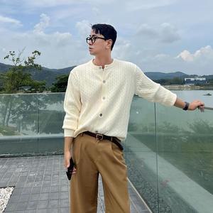 남자꽈배기가디건 남자가디건 케이블니트 라운드 9컬러