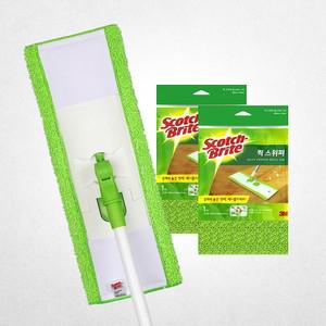 스카치브라이트 퀵스위퍼 막대걸레 + 퀵스위퍼리필패드(1입)x2개