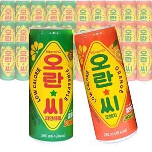 오란씨 250ml 오렌지 15캔 + 파인애플 15캔 (총30캔)