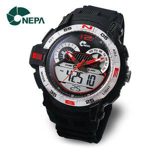 [네파] 디지털 아날로그 방수 남성 전자 군인 시계 N314-RED