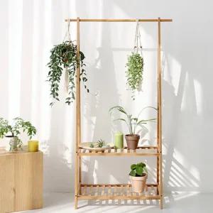 마켓비 JAWAL 2단 선반행거 대나무 0005.1882