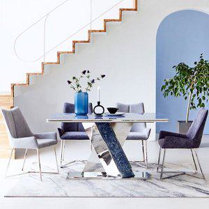 [스코나] 도니아 포세린 세라믹 4인 식탁세트(의자형)