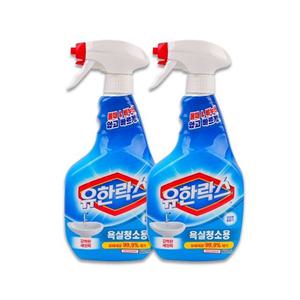 유한양행 유한락스 욕실청소 세정제 600ml + 600ml 살균소독 곰팡이제거
