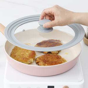 실리콘 강화유리 뚜껑 기름튐방지 냄비 후라이팬뚜껑 24-28cm