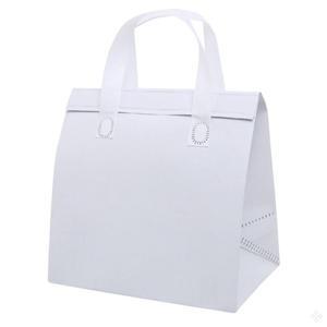 부직포 은박 보온 보냉 쇼핑백 가방 테이크아웃 포장 포장백 화이트 대 30x30x20cm