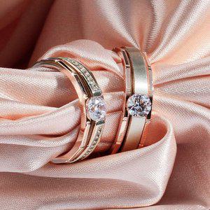 [샤밍주얼리]3부 다이아 커플링 천연 현대 우신 브릭스 예물 반지 기념일 선물 커플 밴드