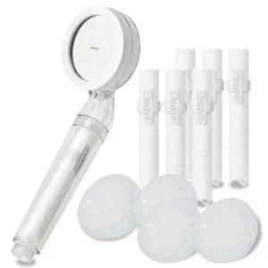 [듀벨]와이즈 화이트 샤워기 염소항균필터 4개+ 세디먼트 6개