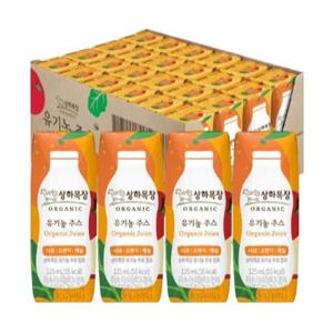 상하목장 유기농주스 사과오렌지케일 125ml 24팩