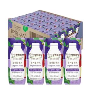 상하목장 유기농주스 사과 블루베리케일 125ml 24팩