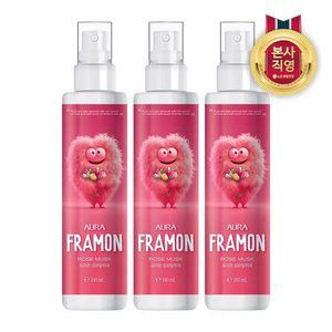 [엘지생활건강]아우라 프라몬 섬유탈취제 로즈머스크 140ml X 3개