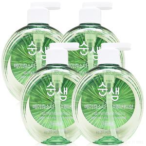 순샘 베이킹소다 주방세제 피톤치드 본품 500ml 4개