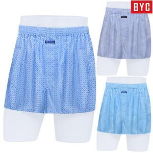 BYC 남자 80수 주자직 순면 트렁크 팬티 3매입 G63M13