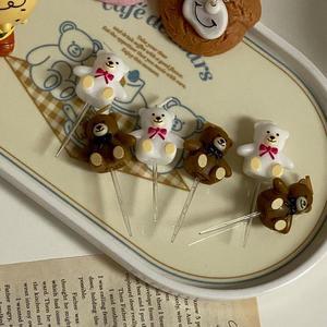 [RGL8P910]레인래빗 생일초 리본곰돌이초 파티용품 파티초