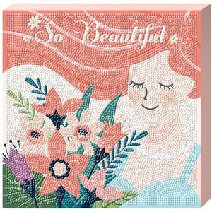 [RGKN69QU]아름다운 그녀 3D 원형 캔버스 보석십자수