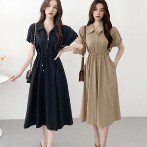 러블리 레이스업 원피스 데일리룩 하객룩 퍼프 소매 디자인