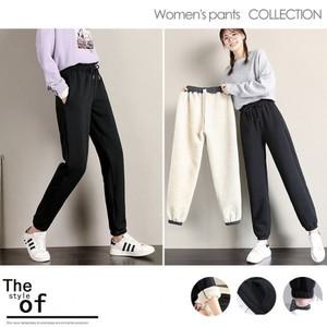 엘리몬드  양모 밴딩 여자조거팬츠 겨울 융털 트레이닝 조커 털바지 운동복