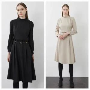 갤러리아 밴드넥 플에어 원피스 VOCOA3W9221