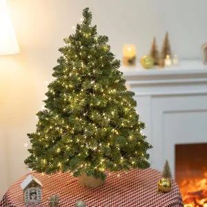 [플라워트리]크리스마스트리 미니트리 커버 나무 무장식 고급 풍성한 몬타나트리 75cm 소형 테이블 소품...