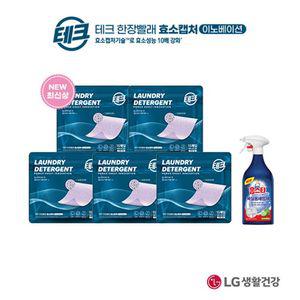 테크 한장빨래 효소캡처 라벤더 15매X5팩+홈스타 맥스 프레쉬 욕실용 500g