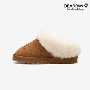 [베어파우](강남점)(BEARPAW) GIGI 양털 아동 곰돌이 뮬 슬리퍼 (K905002OD-K)