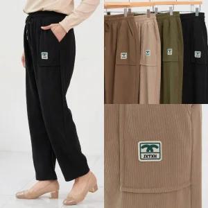 마미소 제이엑스 배기 바지 고무줄 끈 주머니 엄마옷 할머니옷 빅사이즈 4060 마담 중년여성 옷