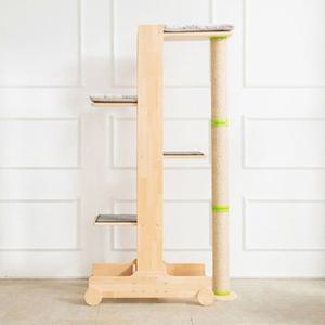 고양이 원목 캣타워 D타입 1P 냥이 흥미유발 놀이터 (WD3943C)