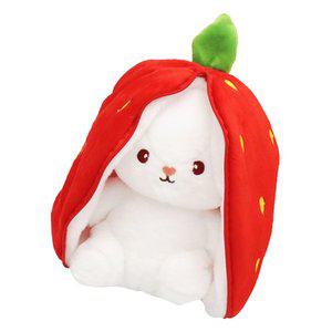 [아가플러스] 딸기 속에 숨은 수줍 토끼 인형 24cm