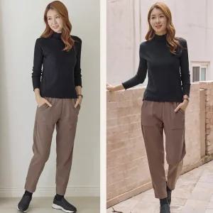 국산 여성 기모팬츠 조거바지 겨울 기모바지 편한 밴딩바지  66 77 88 99  빅사이즈 까지 엄마 선물