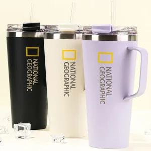 내셔널지오그래픽 크루즈 이중 스텐 텀블러 945ml 리유저블 빨대 대용량 손잡이 보온병 보냉병 보온컵 보냉컵 선물용 단체선물