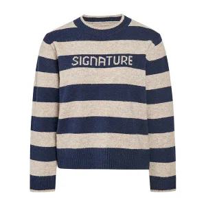 [JJ지고트](신세계 사우스시티)단가라 배색 레터링 풀오버 GPBN1PO421