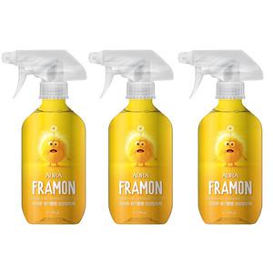 아우라 프라몬 섬유탈취제  탠저린샤워, 490ml, 3개