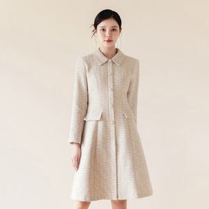 [시크라인] (~XXL까지) 베르샤 트위드 플레어 원피스 하객룩 모임룩 결혼식룩 오피스룩 연말룩 겨울코디 빅사이즈