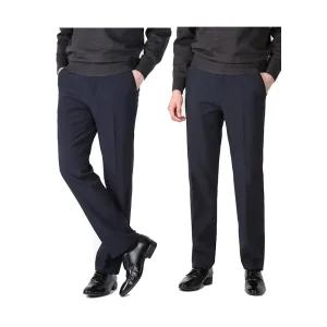 겨울 남성 세련된 기모 노턱 정장바지 LV2-PTKG-714-네이비