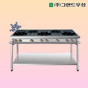 우성 업소용 높은렌지 5구 1500X600 가스렌지 테이블 화구 버너